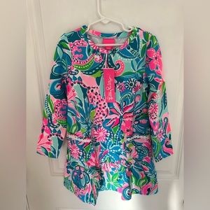 NWT Girls Lilly Pulitzer Vira Dress size Medium (6-7) style - turquoise oasis